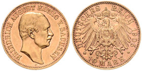 Sachsen. 
Friedrich August III. 1904-1918. 10 Mark 1905 E. Jaeger&nbsp;267. . 

vz