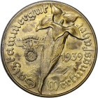 Medaillen und Abzeichen. 
Einseitige Bronzeplakette 1939 (v. Lauer) für Teilnehmer der Salzkammergut Wertungsfahrt. etwas fleckig 75,0&nbsp;mm, 84,62...