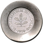 BRD. 
5 Pfennig (1950) J Abschlag der Baumseite auf großem Silberschrötling, Leitfähigkeit 52 Ms/M, (Sotheby's Auktion 1954 - Prägungen für den ägypt...