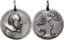 Haus Habsburg. 
Matthias II. 1612-1619. Silbergussmedaille 1615 (unsign. v. Alessandro Abondio) auf Maximilian v. Polhaim und das Aussterben seines A...