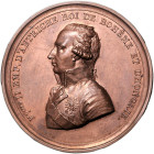 Haus Habsburg. 
Franz II.(I.) 1792-1835. Einseitiges Kupfer-Klischee o.J. (unsign.) mit seinem Brustbild n. l. 48,8&nbsp;mm, 8,57&nbsp;g. . 

vz+