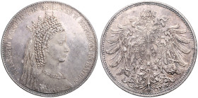 Haus Habsburg. 
Franz Joseph I. 1848-1916. Silbermedaille o.J. (unsign.) auf Elisabeth (Sissi) Kaiserin v. Österreich, Herzogin in Bayern. 34,2&nbsp;...