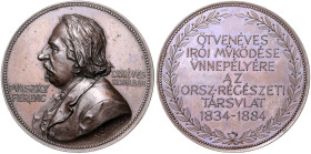 Ungarn. 
Franz Joseph I. 1848-1916. Bronzemedaille 1884 (v. Scharff) auf den ungarischen Publizisten, Freimaurer und Direktor des Nationalmuseums Fer...