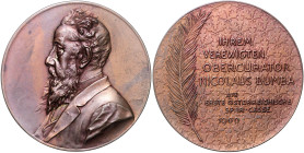 Wien, Stadt. 
Bronzemedaille 1900 (v. Scharff) auf den Bankier Nicolaus Dumba. Hauser&nbsp;7305, Loehr&nbsp;355. 54,9&nbsp;mm, 56,32&nbsp;g. . 

vz
