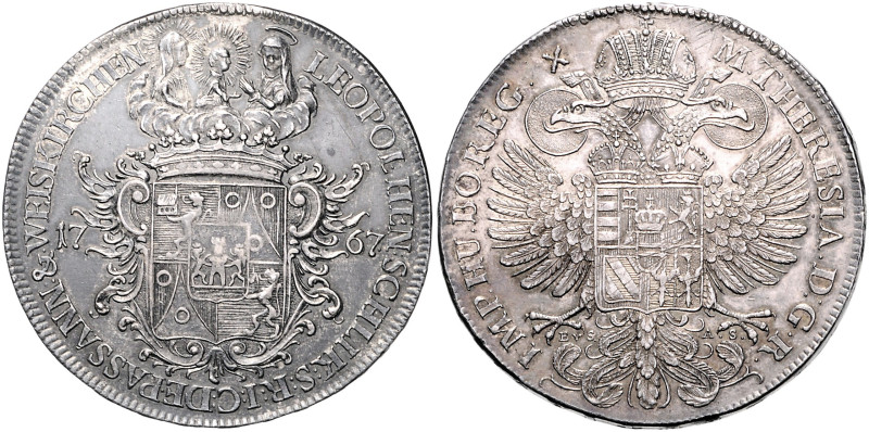 Neufürsten-Schlick. 
Leopold Heinrich 1766-1770. Taler 1767 EvS-AS Prag mit Tit...