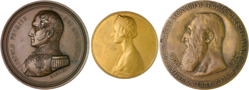 Belgien, Königreich. 
Leopold III. 1934-1950. Lot von 3 Bronzemedaillen: 1950 (...