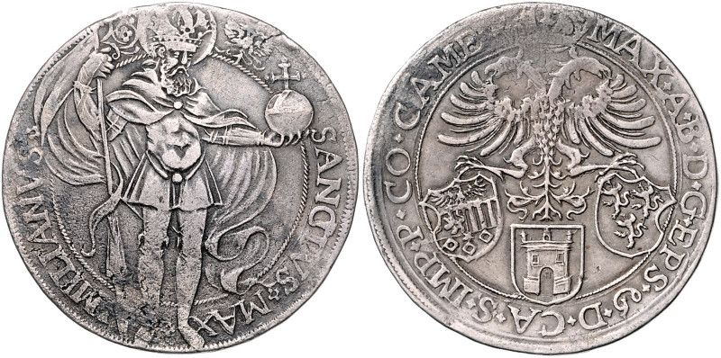 Belgien-Cambrai, Bistum. 
Maximilian de Berghes 1556-1570. Taler o.J. Davenport...