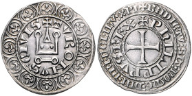 Frankreich. 
Philippe V. 1316-1322. Gros Tournois o. J. Duplessy&nbsp;238. . 

f. vz