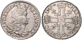 Frankreich. 
Ludwig XIV. 1643-1715. 1/2 Ecu 1690 A - Paris aux 8 L. Gadoury&nbsp;184, Duplessy&nbsp;1515. . 

ss-vz/vz