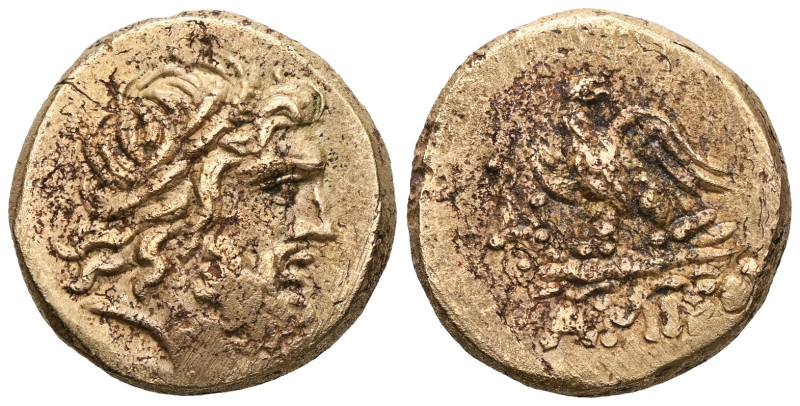 Greek
Pontos, Amisos (80-70 BC) AE 
Obv: Laureate head of Zeus right.
Rev: Ea...