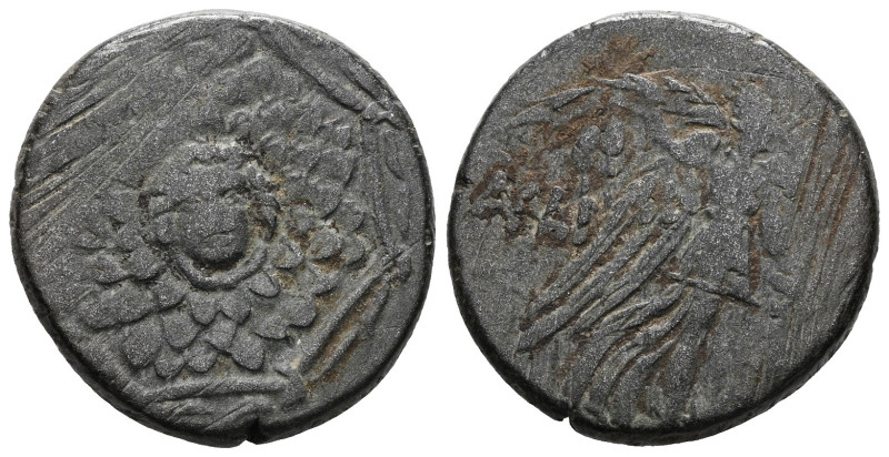 Greek
Pontos. Kabeira circa 120-100 BC.
Bronze Æ
Three-quarter facing head of...
