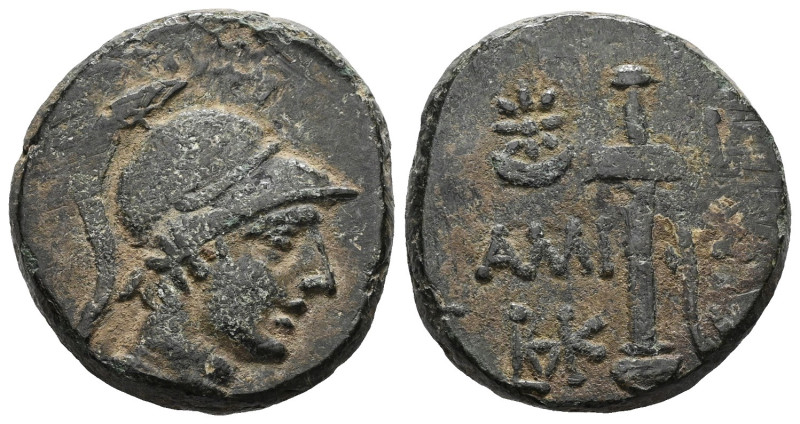 Pontos, Amisos,AE, (Bronze), Time of Mithradates VI, Circa 111-105 or 95-90 BC....