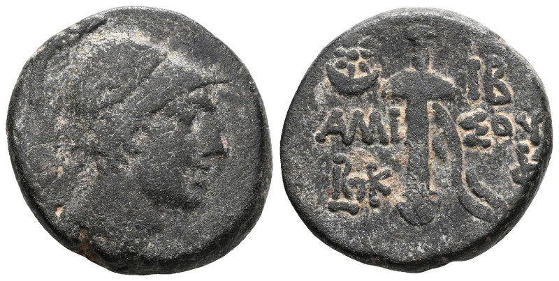 Pontos, Amisos,AE, (Bronze), Time of Mithradates VI, Circa 111-105 or 95-90 BC....