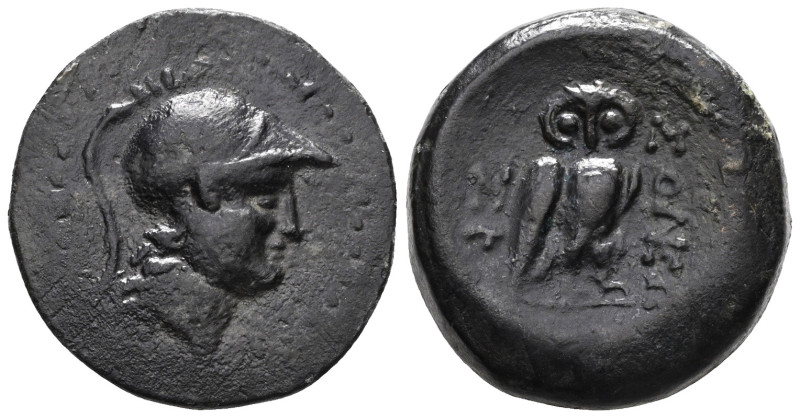 GREEK COINS
CILICIA SOLOI
AEs 2nd-1st century B.C. BC Obv.: Head of Athena wit...
