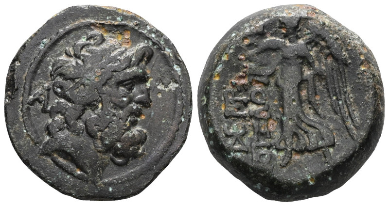 Greek
Cilicia, Elaiussa-Sebaste, AE , 1 st cent. BC 
Obv: Bearded head of Zeus...