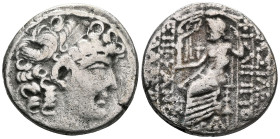 Greek
SELEUKID KINGS OF SYRIA. Antiochos VIII Epiphanes (Grypos), 121/0-97/6 BC. Tetradrachm (Silver), Antiochia on the Orontes, 109-96. Diademed hea...
