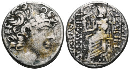 Greek
SELEUKID KINGS OF SYRIA. Antiochos VIII Epiphanes (Grypos), 121/0-97/6 BC. Tetradrachm (Silver), Antiochia on the Orontes, 109-96. Diademed hea...