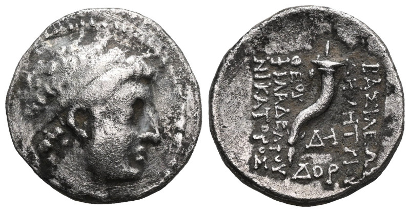 Greek
Seleukid Empire, Demetrios I Soter AR Drachm. Antioch on the Orontes, dat...