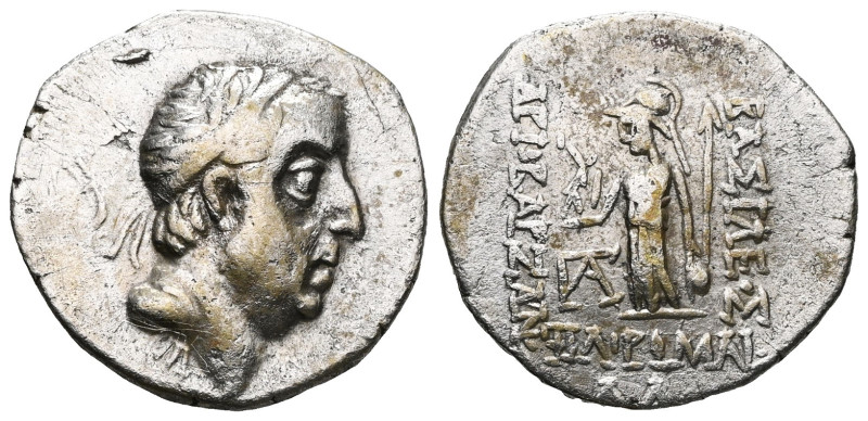 Greek Coins
Cappadocian Kingdom. Ariobarzanes I Philoromaios. Drachm. 96-93 BC....