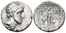 GreekKings of Cappadocia, Ariarathes X Eusebes Philadelphos, AR Drachm, (Silver), Eusebeia-Mazaca, dated RY 5 Obv: Diademed head to rightRev: ΒΑΣΙΛΕΩΣ...