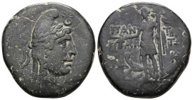 Greek
CIMMERIAN BOSPOROS. Gorgippa. Time of Mithridates VI Eupator , circa 90-79 BC. AE . Draped bust of Mên to right, wearing laureate Phrygian cap ...
