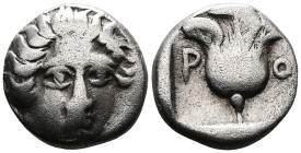 Greek
ISLANDS OFF CARIA. Rhodos. Circa 230-205 BC. Drachm AR . Rhodes, struck under the magistrate Eukrates. Head of Helios facing slightly to right....