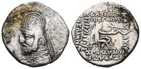 Greek CoinsKingdom of Parthia. Mithradates III. Drachm. 87-79 BC. Rhagai. (Sellwood-31.9 (Orodes I)). (Shore-123 (Orodes I)). AR.