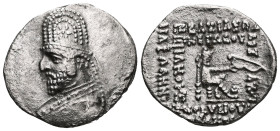 Greek CoinsKingdom of Parthia. Mithradates III. Drachm. 87-79 BC. Rhagai. (Sellwood-31.9 (Orodes I)). (Shore-123 (Orodes I)). AR.