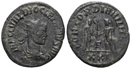 Diocletianus 284-305 AE-Antoninian , Cyzicus (Erdek), 3rd official 284-294 AD. Obv.: IMP C C VAL DIOCLETIANVS AVG, bust with radiate crown, drapery an...