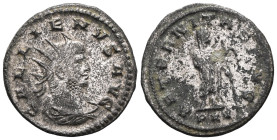 Gallienus. A.D. 253-268. BI silvered antoninianus . Antioch mint, struck A.D. 267. GALLIENVS AVG, radiate, draped and cuirassed bust of Gallienus righ...