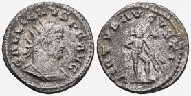 AntoninianGALLIENVS P F AVG / VIRTVS AVGVSTIHercules standing to the right. Very Fine.