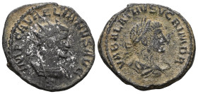 Aurelian, with Vaballathus. A.D. 270-275. BI antoninianus . Antioch mint, struck A.D. 270-272. VABALATHVS VCRIMDR, laureate, draped and cuirassed bust...