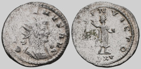 Gallienus AD 253-268. AntiochBillon AntoninianusGALLIENVS AVG, radiate, draped, and cuirassed bust right / SOLI INVICTO // PXV, Sol, standing left, ra...