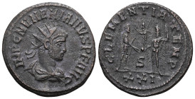 Numerianus (283-284 AD) AR antoninianus , KyzikosObv: IMP C NVMERIANVS PF AVG Bust of Numerian, radiate, draped, rightRev: CLEMENTIA TEMP / S / XXI Nu...