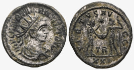NUMERIANUS (283 - 284 AD). Antoninian. 283 AD Tripoli.Obv: IMP C M AVR NVMERIANVS NOB C. Bust with radiate crown, paludament and armor right.Rev: VIRT...