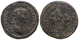 Diocletian (284-305) AE Antoninianus (Bronze) AntiochObv: IMP C C VAL DIOCLETIANVS AVG, radiate, draped and cuirassed bust rightRev: CONCORDIA MILITVM...