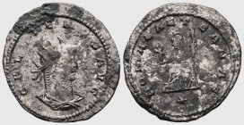 Gallienus silvered AE Antoninianus, Roma reverseGallienus (253-268 AD. Silvered AE Antoninianus , mint in Asia.Obv. GALLIENVS AVG, Radiate, draped and...
