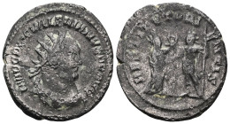 Valerian I. A.D. 253-260. BI antoninianus . Samosata, A.D. 255. IMP C P LIC VALERIANVS P F AVG, radiate, draped and cuirassed bust of Valerian I right...