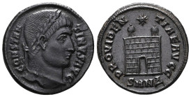 Constantine II (Caesar 317-337) AE Follis (Bronze) Heraclea, 5th officina, 329-330Obv: CONSTANTINVS IVN NOB C, laureate, draped and cuirassed bust rig...