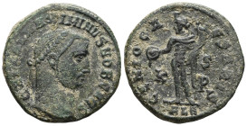 MAXIMINVS DAIA (310-313). Follis. Alexandria.Obv: IMP C GAL VAL MAXIMINVS P F AVG.Laureate head right.Rev: GENIO IMPERATORIS / K P S / ALE.Genius stan...