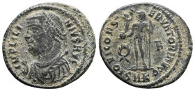 Licinius I, 308-324. Follis (Bronze), Cyzicus, 317-320. IMP LICINIVS AVG Laureate and draped bust of Licinius to left holding mappa in his right hand ...