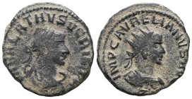 Vabalathus and Aurelian. Antoninianus. 270-272 AD. Antioch. (Ric-V online 3113). Anv.: IMP C AVRELIANVS AVG. Radiate and cuirassed bust of Aurelian ri...