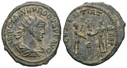 PROBUS (276-282). Antoninianus. Antioch.Obv: IMP C M AVR PROBVS P F AVG.Radiate, draped and cuirassed bust right.Rev: CLEMENTIA TEMP / E / XXI.Probus ...