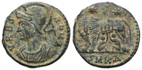 CONSTANTINE I.Commemorative Series.330-354 AD.Cyzicus mint.AE Bronze.VRBS ROMA, helmeted bust of Roma left, wearing plumed helmet, and imperial mantle...