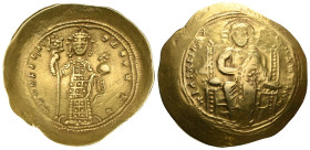 ByzantineConstantine X Ducas AD 1059-1067. Struck AD 1059-1062. ConstantinopleHistamenon Nomisma AV+ IhS XIS RЄX RЄGNANTIhm, Christ, nimbate, enthrone...