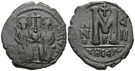 ANASTASIUS I, (A.D. 491-518), AE follis (large module), issued 512-517, Constantinople mint, obv. diademed draped bust to right, DN ANASTA SIVS AVC, r...