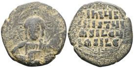 Byzantine CoinsAnonymous Folles, time of Basil II & Constantine VIII, circa 976-1025. Follis (Bronze), Class A2, Constantinople. +EMMA-NOVHΛ/ IC XC Bu...