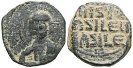 Byzantine coinsAnonymous Folles, time of Basil II & Constantine VIII (ca 976-1025) AE Follis (Bronze) Constantinople.Obv: + EMMA-NOVHΛ / IC - XC Bust ...