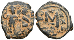 ByzantineHeraclius (610 - 641 AD) and Heraclius Constantine Follis. Constantinople. 610-641 AD. ( Bronze)Heraclius, bearded, on left, and Heraclius Co...