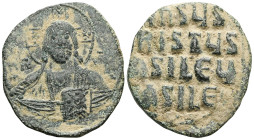 Byzantine coinsAnonymous Folles, time of Basil II & Constantine VIII (ca 976-1025) AE Follis (Bronze) Constantinople.Obv: + EMMA-NOVHΛ / IC - XC Bust ...